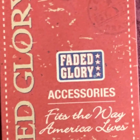 New Faded Glory Red Berry Suede Tote Purse Handbag Double Brown Handles - Picture 5 of 9